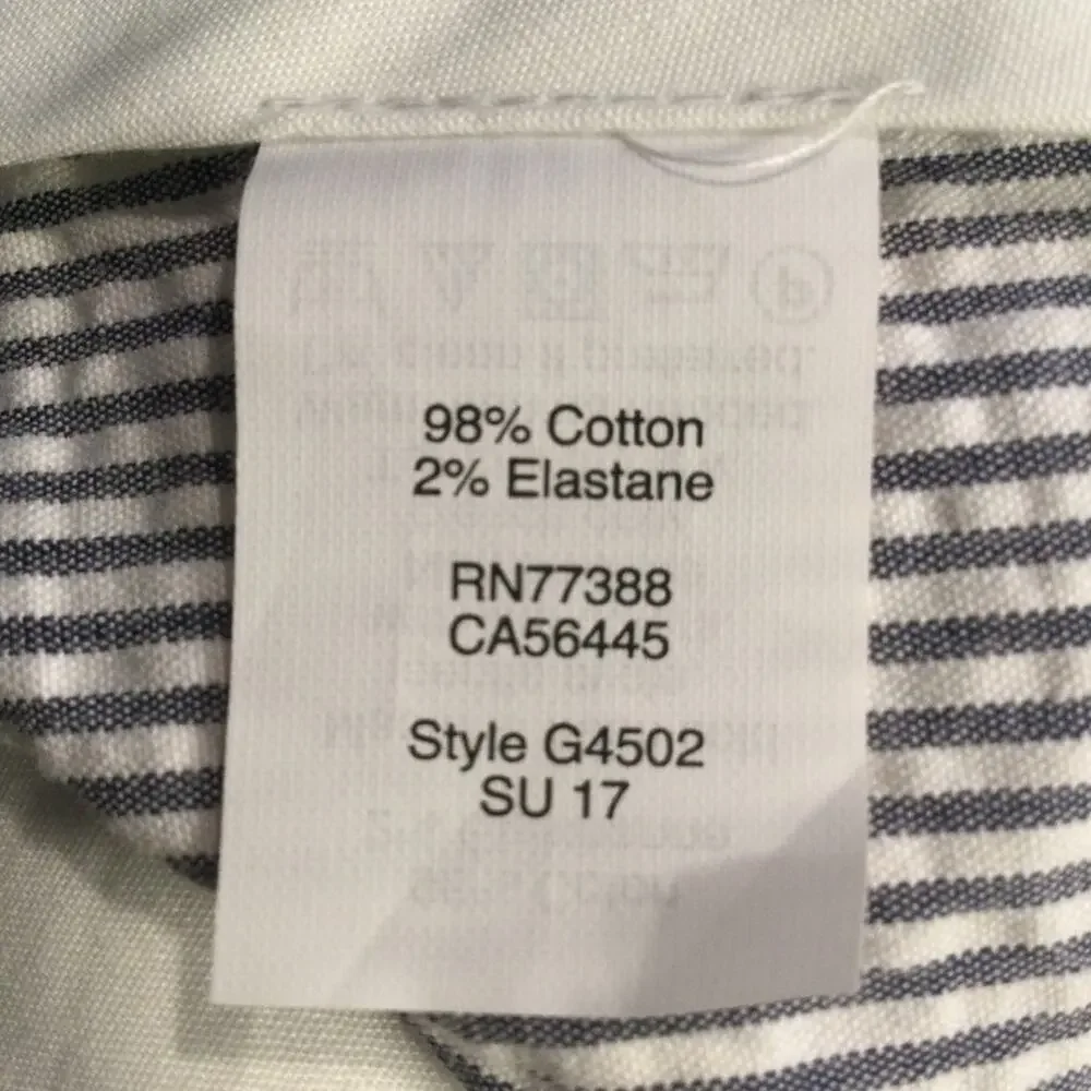 J. Crew Factory Seersucker The Chino Shorts Striped Size 36